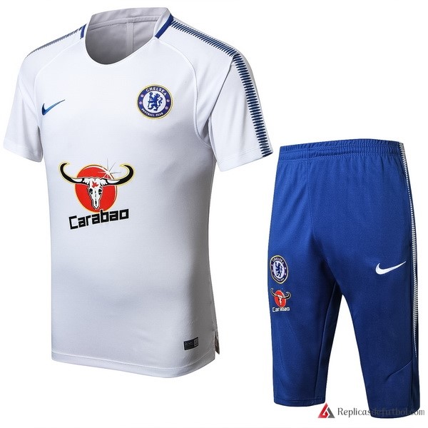 Camiseta Entrenamiento Chelsea Conjunto Completo 2017-2018 Blanco
